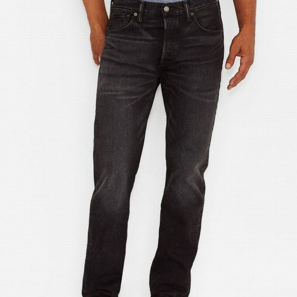 Levi's 501 Original Men's Black Jeans Reg fit/Straight Leg 36x30 Button Fly - Picture 1 of 5